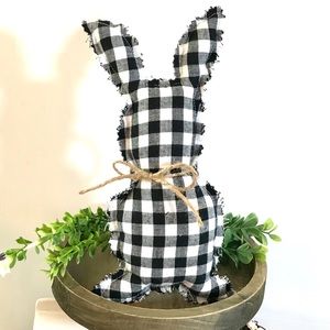 Farmhouse Easter Decor, Fabric Rabbit Spring Decor